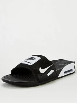 Nike Air Max 90 Slides - Black/White, Size 9, Men