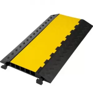 Modular Rubber 5-Cable Warehouse Electrical Snake Cover Protector Ramp Track