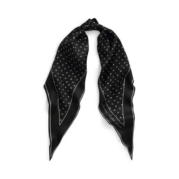 Lauren by Ralph Lauren Ditsy Diamond Scarf - Black One Size