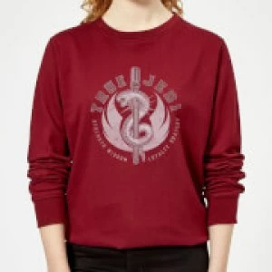 Star Wars The Rise Of Skywalker True Jedi Womens Sweatshirt - Burgundy - S