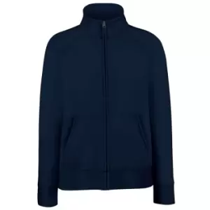 Fruit Of The Loom Ladies/Womens Lady-Fit Fleece Sweatshirt Jacket (M) (Deep Navy)