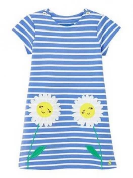 Joules Toddler Girls Kaye Flower Dress - Blue, Size 1 Year, Women