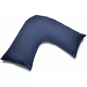 Easycare Percale V-Shaped Orthopaedic Pillowcase (One Size) (Navy) - Navy - Belledorm