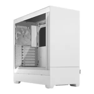 Fractal Design Pop Silent (White TG) Gaming Case w/ Clear Glass Window ATX Sound-Damping & Steel Foam 3 Fans