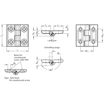 GN237-ZD-60-60-A-SR Hinge ; Zinc Die Cast; Silver