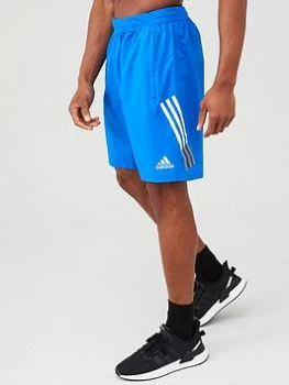 Adidas 4K 3 Stripe Woven Shorts - Blue