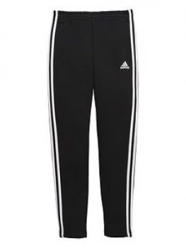 Adidas Older Boys 3 Stripe Slim Leg Fleece Pant