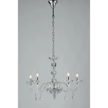 Fan Europe Lighting - Fan Europe RIFLESSO 5 Light Chandeliers Chrome, Crystal 70x53cm