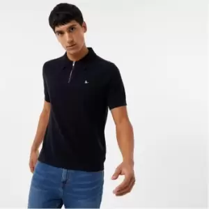 Jack Wills Plain Zip Polo - Black