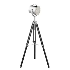 Studio 1 Light Adjustable Stage Lamp Chrome, Black, E27