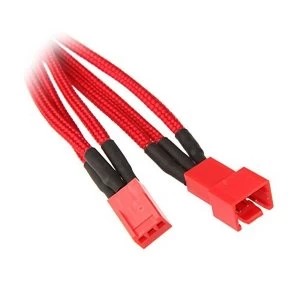 BitFenix Alchemy 3-Pin Extension 90cm - sleeved red/red