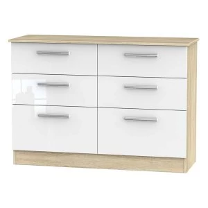 Robert Dyas Goodland Ready Assembled 6-Drawer Midi Chest