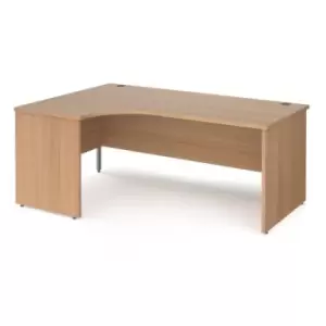 Office Desk Left Hand Corner Desk 1800mm Beech Top And Panel End Leg Maestro 25