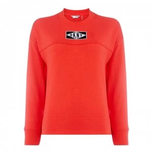 DKNY Logo Patch Sweatshirt - Red