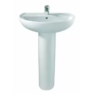 Twyford Alcona Washbasin One Tap Hole 600 mm x 455mm AR4311WH