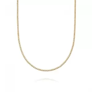 Thin Beaded 18ct Gold Plated Necklace RN02_GP