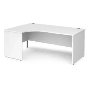 Office Desk Left Hand Corner Desk 1800mm White Top And Panel End Leg Maestro 25