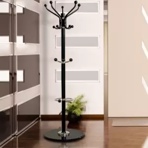 Coat Stand Black 173cm with Marble Base