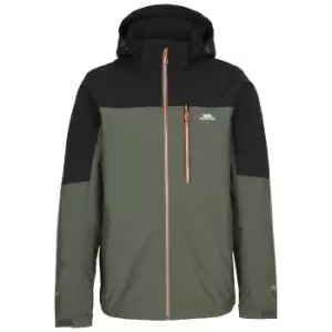 Trespass Mens Tappin Hooded Waterproof Jacket (M) (Ivy)