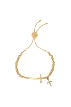 Gold 'Rock Chic' Friendship Ball Bracelet