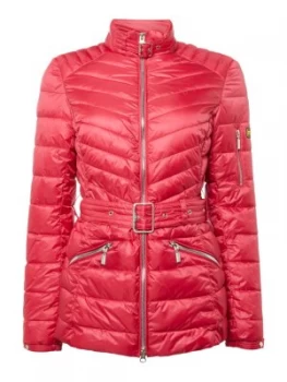 Barbour Hedemora Quilted Belted Jacket Pink