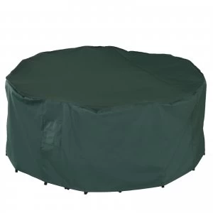 Outsunny PVC Coated Large Round 600D Waterproof Outdoor Furniture Cover Green