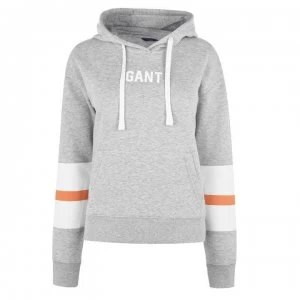 Gant Logo Stripe OTH Hoodie - 94 LIGHT GREY