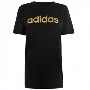 adidas Foil QT T Shirt Ladies - Black