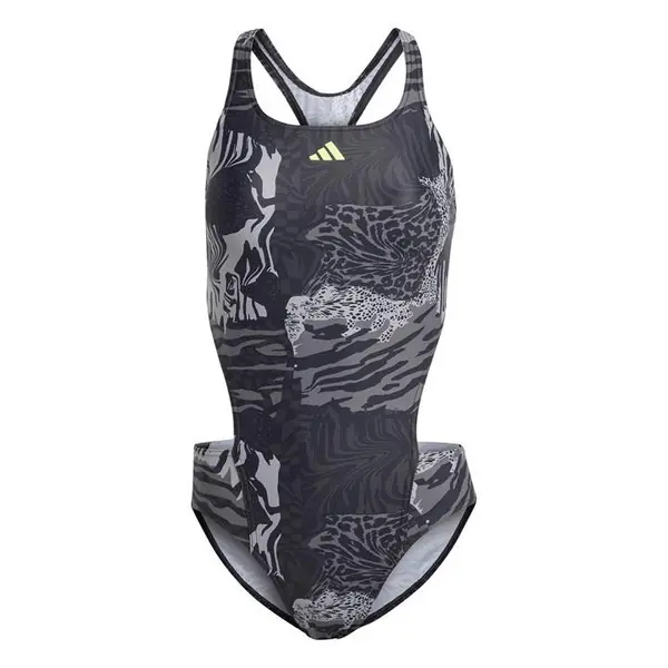 adidas Allover Graphic Swimsuit Womens - Grey 8