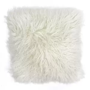 Paoletti Mongolian Polyester Filled Cushion Wool White