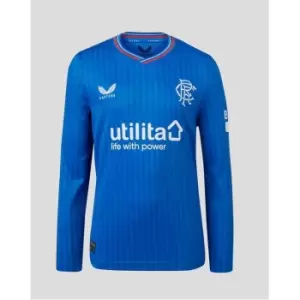 Castore Rangers Home Long Sleeve Shirt 2023 2024 Juniors - Blue