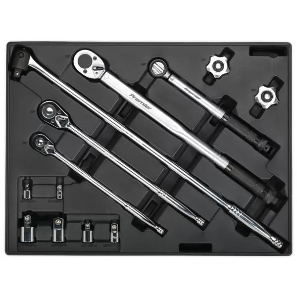 Sealey TBT32 Tool Tray Ratchet, Torque Wrench, Breaker Bar & Socket Adaptor 13pc