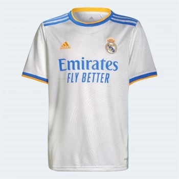 adidas Real Madrid Home Shirt 2021 2022 Junior - White