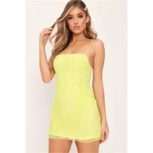 I Saw It First Lime Lace Cami Mini Dress - Green