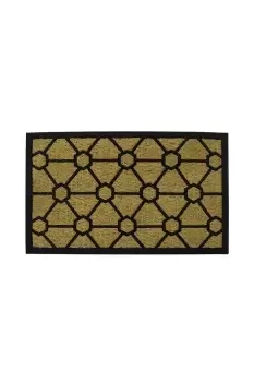 Woven Coir Tuffscrape Doormat 45x75cm Geometric