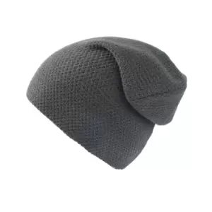 Atlantis Snobby Waffle Knit Beanie (One Size) (Dark Grey)