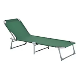 Outsunny Lounger A20-028GN Metal, Oxford Green