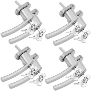 Window Handle 8Pcs Silver Lockable