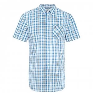 Jack Wills Stableton Short Sleeve Check Shirt - Cornflower