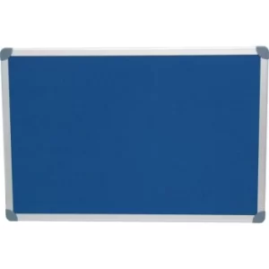 Executive Felt Notice Board 900X600MM Blue/Aluminium Trim