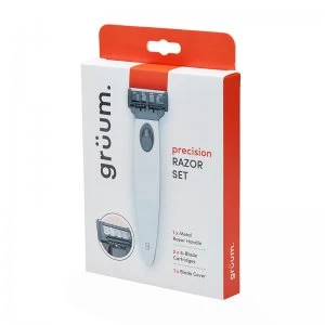 gruum Silver Precision Razor Set