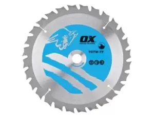 OX Tools OX-TCTW-TF-1651624 OX Wood Cutting Thin Kerf Circular Saw Blade 165mm x 16 x 24T ATB