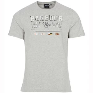 Barbour Mens Rope Tee Grey Marl XL