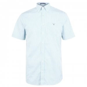 Gant Gant Short Sleeve Broadcloth Banker Shirt - Aqua 450