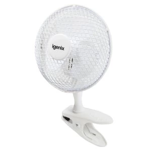 Igenix 6" Clip Fan - White