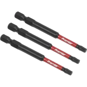 Sealey Impact Power Tool Torx Screwdriver Bits T25 75mm Pack of 3