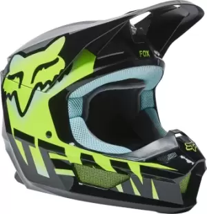 Fox V1 Trice Motocross Helmet, black-green, Size 2XL, black-green, Size 2XL