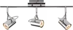 KnightsBridge 230V GU10 Triple bar Spotlight - Chrome