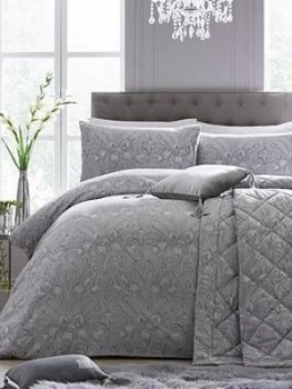 Laurence Llewelyn-Bowen Llb Silver Iris Duvet Set - Sk