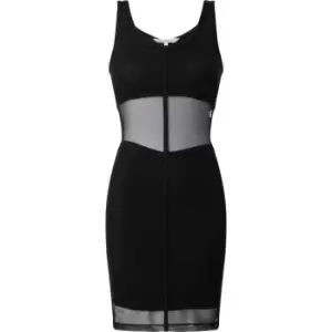 Calvin Klein Jeans Mesh Tank Dress - Black